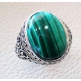 thumbnail image 6 of Malachite Mans Ring, Natural Green Malachite, Spiritual, Silver Jewelry, 925 Silver Ring, Birthday Gift, Heavy Mens Ring, Arabic Design, Ottoman Style Ring, Christmas, Turkey Mens Signet Ring, 6 of 6