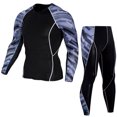 thumbnail image 2 of Hombres Gimnasio Correr Fitness Kit Pantalones de compresión Camisa Top Chaqueta de manga larga Conjunto Conjunto de ropa de entrenamiento Pompotops  oipoqjl7792, 2 of 2