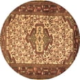 thumbnail image 1 of Ahgly Company Indoor Round Persian Brown Traditional Area Rugs, 3' Round, 1 of 4