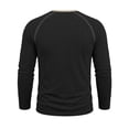 thumbnail image 6 of Bainana Long Sleeve Henley Shirts For Men Crew Neck Soft Moisture Wicking T-Shirt Solid Color Regular Fit Everyday Wear Basic Tops Size L, 6 of 8