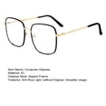 thumbnail image 7 of Opvise 1 Pair Anti Blue Light Computer Glasses without Degree Women Men Blue Light Blocking Metal Frame UV Protection Eyeglasses Eyewear Rose Gold, 7 of 7