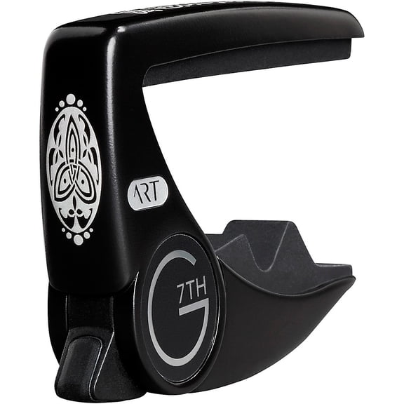 G7th Performance 3 Celtic Engraved Capo with ART - Black - G7P3CELTICBK