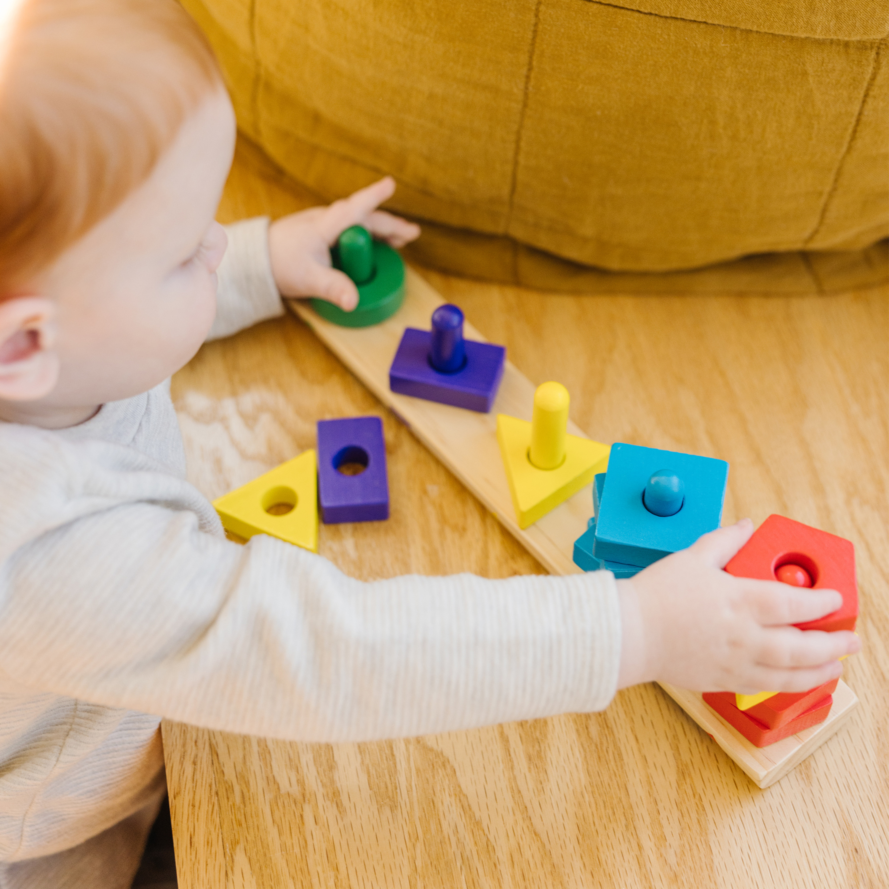 Melissa & Doug Stack and Sort Board with Wooden Pieces photo 2