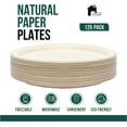 thumbnail image 2 of EconoHome 9 Inch Compostable Eco-Conscious Party Plates, Bagasse, 125 Pack, 2 of 5
