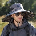 thumbnail image 2 of CHENge Dual Fan Solar Cooling Sun Hat, Camo Rechargeable Bucket Hat with Wide Brim for All-Day Outdoor Comfort, 2 of 5