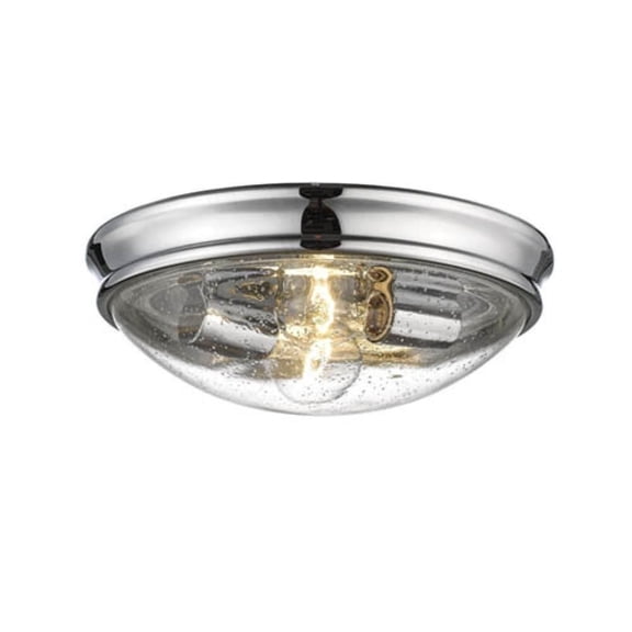 5228-CH Millennium Lighting 2 Light Flush Mount-5 Inches Tall and 12 Inches Wide-Chrome Finish