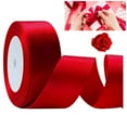 thumbnail image 4 of Car Red Ribbon Large Red Polyester Ribbon Festive Decorative Ribbon Wedding Decoration Ribbon Gift Packaging, 4 of 4