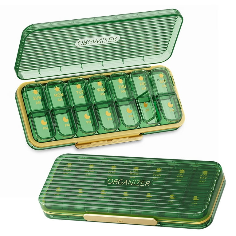 7 Day Pill Box Large Compartments Moisture-Proof Pill Case Medication  Reminder Portable Travel Container for Vitamins Fish Oil Compartments  Supplements - China Medicine Box Organizer, Pill Case
