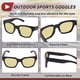 thumbnail image 5 of 1 juego de gafas de motocicleta anti-reflejo Tri-Acetato de celulosa PC UV400 gafas de sol para deportes al aire libre para motocross, bicicleta de tierra, ATV, lente amarilla, marco negro, 5 of 6