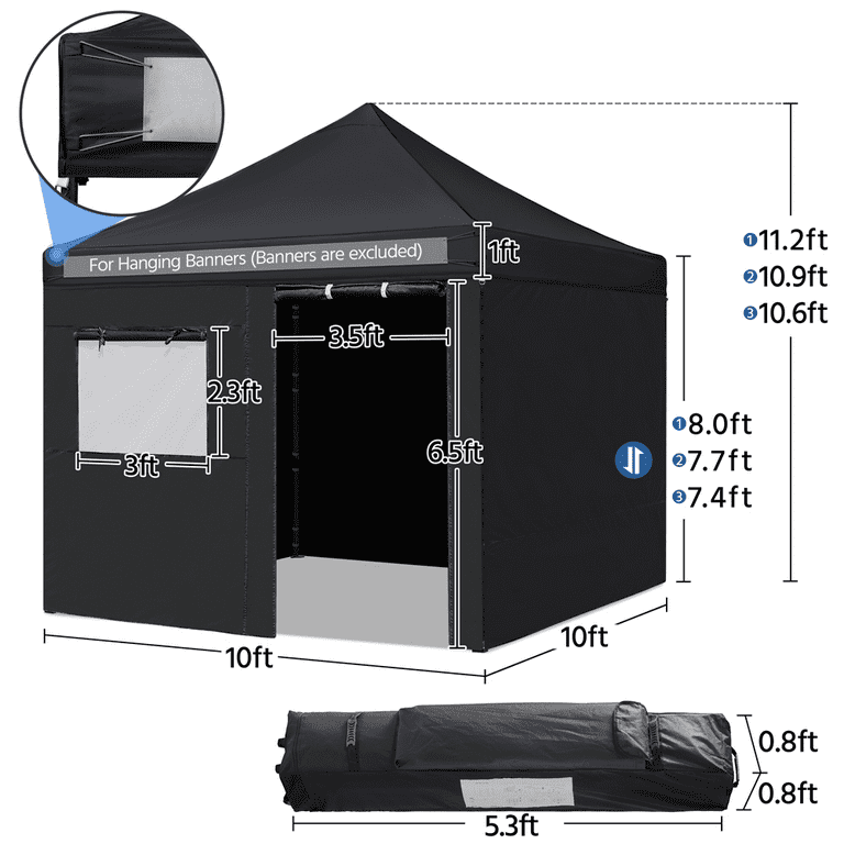 Renwick Outdoor 10x10 ft Pop Up Commercial Canopy Tent