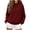 #169-Wine, variant on Warop Oversized Sweatshirt for Women Waffle Knit Solid Color Crewneck Long Sleeve Casual Pullover Tops