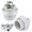 2, variant on Threaded Socket with Metal Lamp Shade Ring, UL Listed Medium Base E26 Light Bulb Socket, Standard Screw-in Bulb Lamp Holder for Halogen LED Bulb (8)