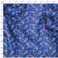 thumbnail image 4 of Soimoi Blue Poly Georgette Fabric Artistic Flower & Geometric Decor Fabric Printed Yard 42 Inch Wide, 4 of 5