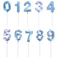 thumbnail image 1 of 10pcs Birthday Cake Number Candle Sign 3d Number Display Candle Birthday Cake Decoration Candle(0-9), 1 of 2