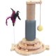 thumbnail image 1 of Tocadiscos de 2 niveles, juguete de pista de madera para gatos con poste rascador, juguete interactivo divertido para gatitos para gatos de interior XianweiShao 8390615125949, 1 of 4