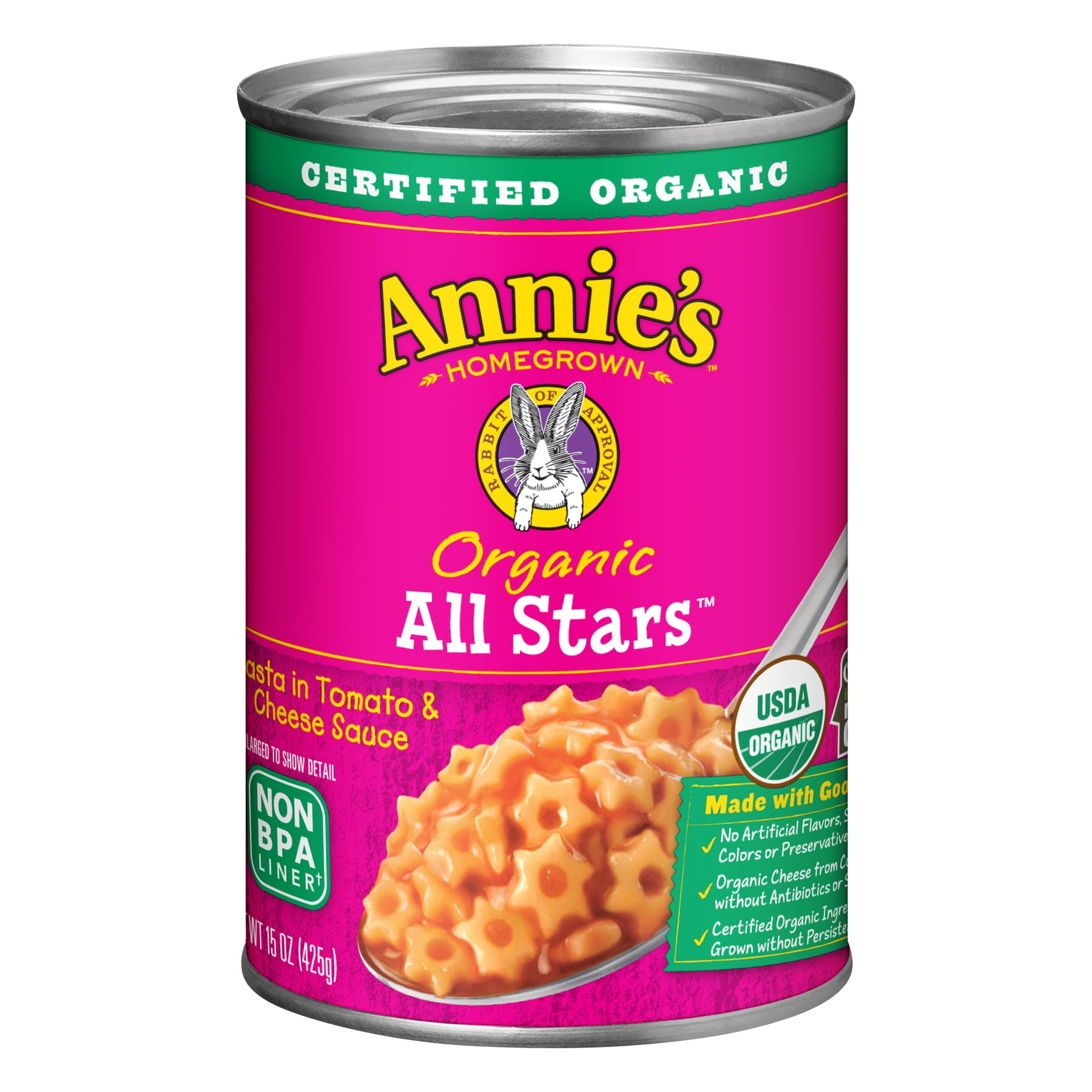 Annie's Organic Pasta All Stars Pasta in Tomato & Cheese Sauce 15 oz