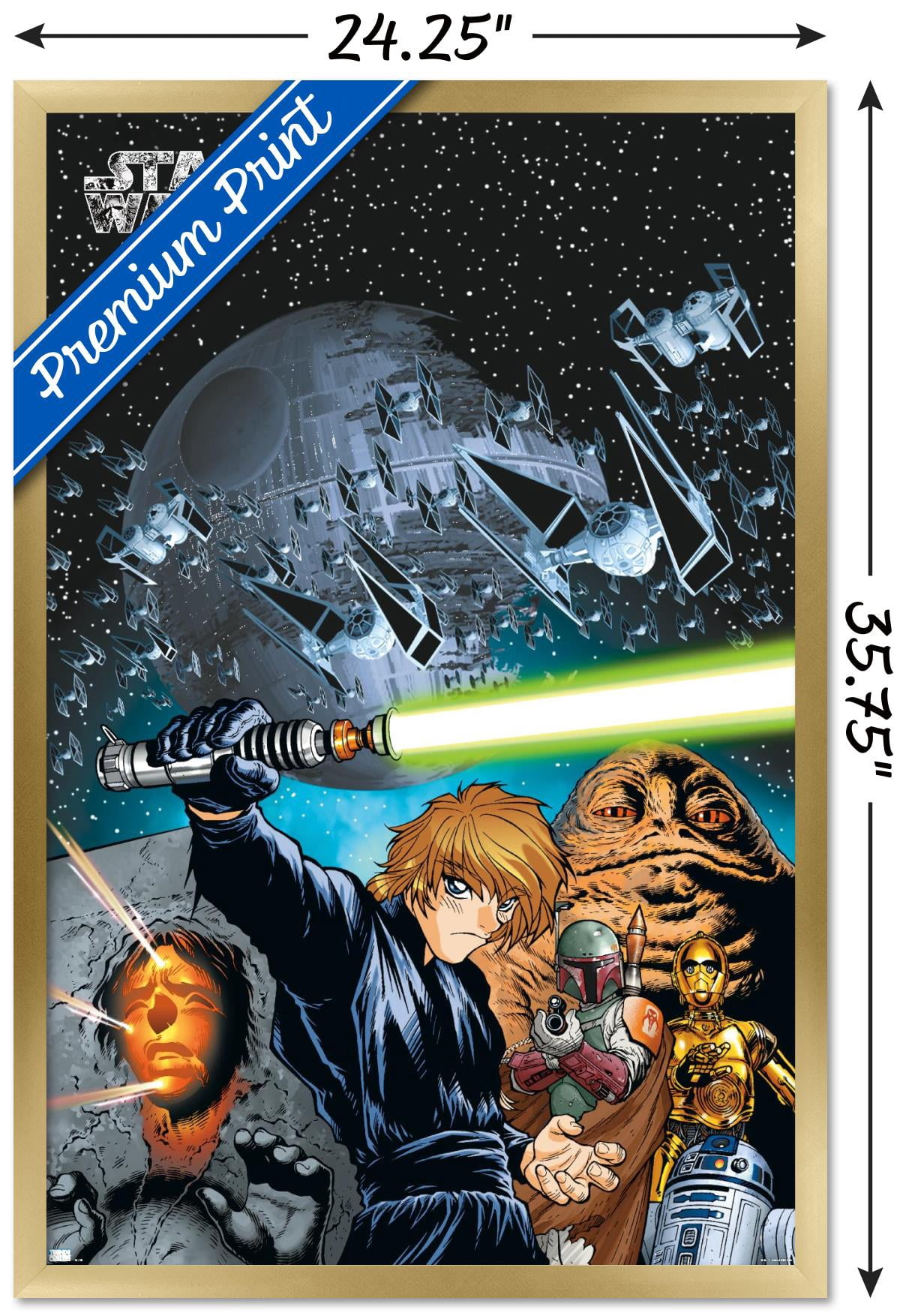 Star Wars: Manga Madness - Return of the Jedi Wall Poster, 22.375" x 34" Framed