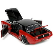 Jada 34202 1965 Ford Mustang Custom Red & Black Bigtime Muscle Series 1-24 Diecast Model Car