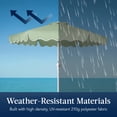 thumbnail image 4 of Best Choice Products 7.5ft Patio Market Umbrella with Wavy Trim, Fade-Resistant, Crank & Tilt, Wind Vent - Sage Green, 4 of 8