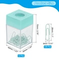 thumbnail image 2 of Uxcell Magnetic Paper Clip Holder, 2 Pcs Large Capacity Paper Clip Organizer for Desk, Green, 2 of 6