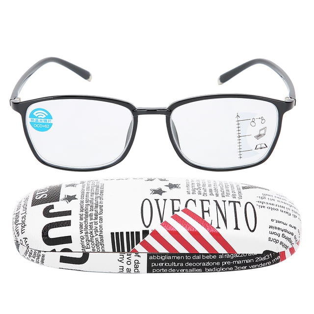 Gafas de lectura multifocales unisex para aliviar la fatiga visual y la presbicia (negro +250)