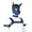 Blue, variant on Unisex Full Face Hood Mask with with Collar Armband and Shoulder Strap