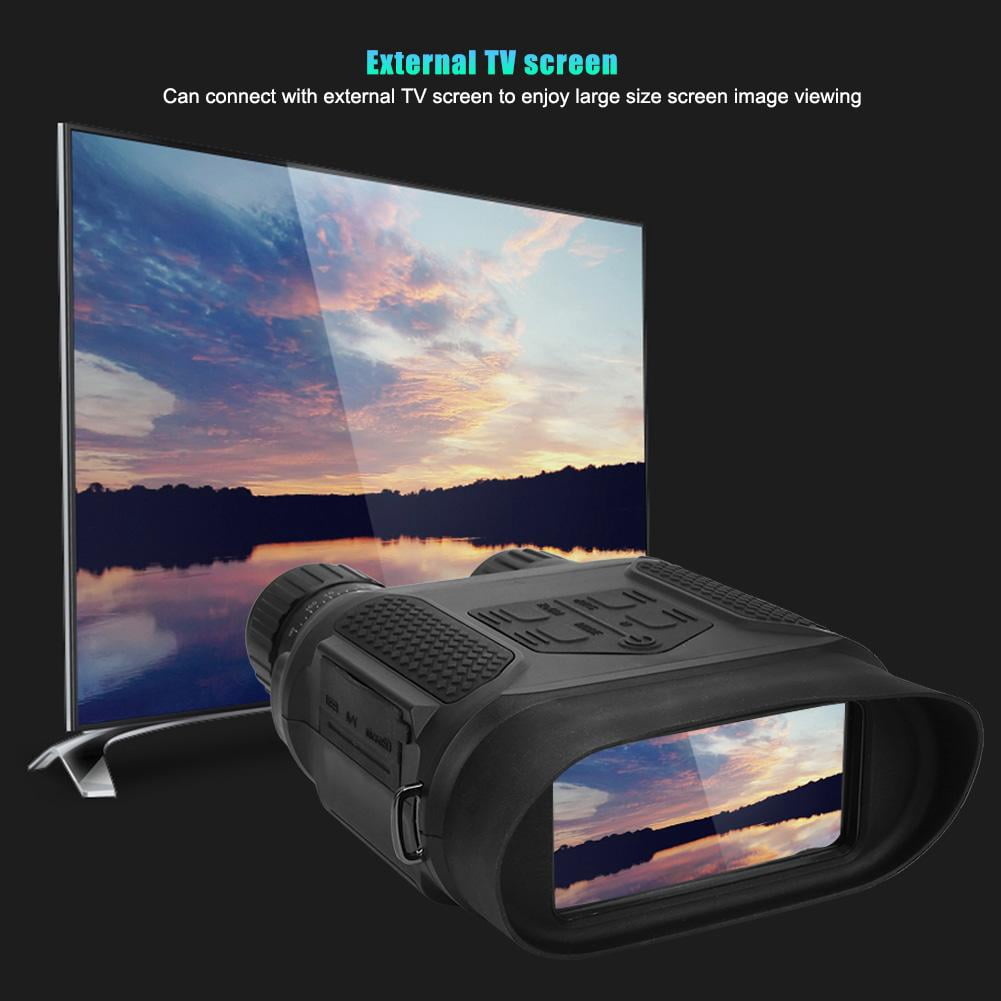 Greensen Night Vision Binoculars, 400m for Full Darkness Infrared Handheld Telescope Multifunctional Camera Video Recorder Outdoor