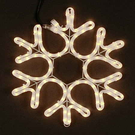 American Lighting Rope - Novelty Lights Christmas Snowflake Incandescent Rope Light Sculpture, Frosted White