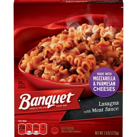 Banquet Lasagna with Meat Sauce, 7.5 Ounce (Best Frozen Lasagna Family Size)