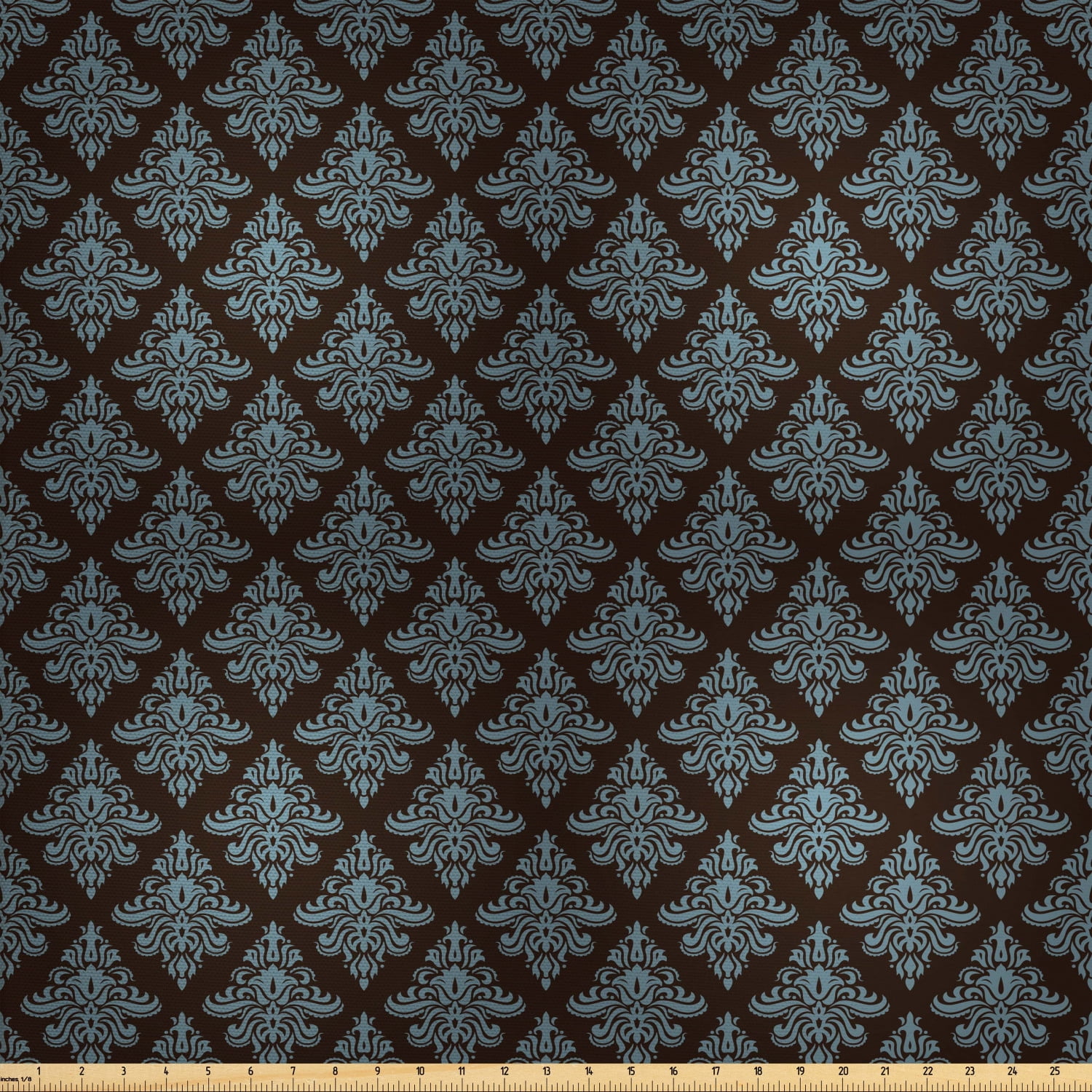 Damask Fabric by The Yard, Classic Floral Ornament ...