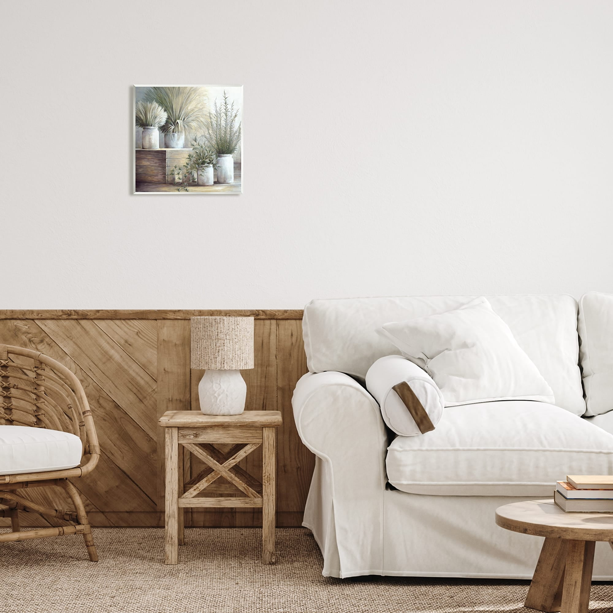 Stupell Industries Mixed Potted House Plants Indoor Garden Still Life Painting Unframed Art Print Wall Art, Design by White Ladder