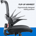 thumbnail image 6 of Sihoo B100 Se Office Chair, Dual-Back Ergonomic Chair, 2D Headrest & Flip-up Armrest, Soft Cotton Seat, Mesh Chair for Home Office & Gaming, 300lbs, Black, 6 of 16