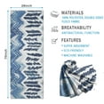 thumbnail image 2 of Blue Chevron Geometric Boho Pattern Hot Yoga Mat Towel Non Slip for Hot Yoga - Quick-Drying Yoga Mat Cover with 4 Corner Pockets with Travel Bag - Hot Yoga Towel Non Slip 74"x26", 2 of 6