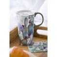 thumbnail image 3 of Ceramic Travel Cup, 17 OZ.,w/box and Tritan Lid, Serene Floral, 3 of 5