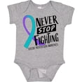 thumbnail image 3 of Inktastic Never Stop Fighting Suicide Prevention Awareness Ribbon Boys or Girls Baby Bodysuit, 3 of 5