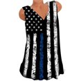 thumbnail image 4 of Moda Mujer Causal Día de la Independencia Impresión Blusa con cuello en V Camiseta sin mangas Camisetas sin mangas de verano Fridja gh6300, 4 of 4