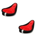 thumbnail image 1 of Scienceny Bicicleta Transpirable Big Bum Funda de cojín de asiento Ciclismo de carretera Algodón Antideslizante Amortiguador Almohadilla de sillín Rojo 2piezas Scienceny  CBP181372, 1 of 6