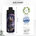 thumbnail image 3 of Picia Purple Moon Cat Pattern Water Bottle 18 oz Stainless Steel Insulated Bottles With Handle Leak Proof Gym Sport Water Jug BPA-free insulated kettle For Men Women Adults, 3 of 7