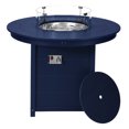 thumbnail image 2 of WestinTrends Helios 47" Modern Outdoor Patio Propane Round Counter Height Fire Pit Table (Rocks Not Included), Navy Blue, 2 of 14