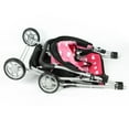 thumbnail image 2 of The New York Doll Collection Child 18'' Heart Design Doll Twins Stroller, Black Pink, 2 of 6