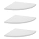 thumbnail image 4 of Tablero esquinero en forma de abanico, estante esquinero, estante blanco, soporte de almacenamiento esquinero, 3 uds., 4 of 6