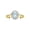 Aquamarine, variant on Rings for Women 14K Gold Plated Silver Halo of Diamond Birthstone Ring 6X4MM Gemstone Cabochon Onyx Jewelry for Women  Size 10