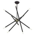 thumbnail image 2 of 47006-07 Livex Lighting Soho - 10 Light Chandelier-26 Inches Tall and 28 Inches Wide-Bronze/Antique Brass Finish, 2 of 16