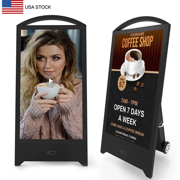 360SPB® 43"Rechargeable Portable LCD Display, Outdoor Digital Signage, Waterproof IP65,2000 Nits High Brightness