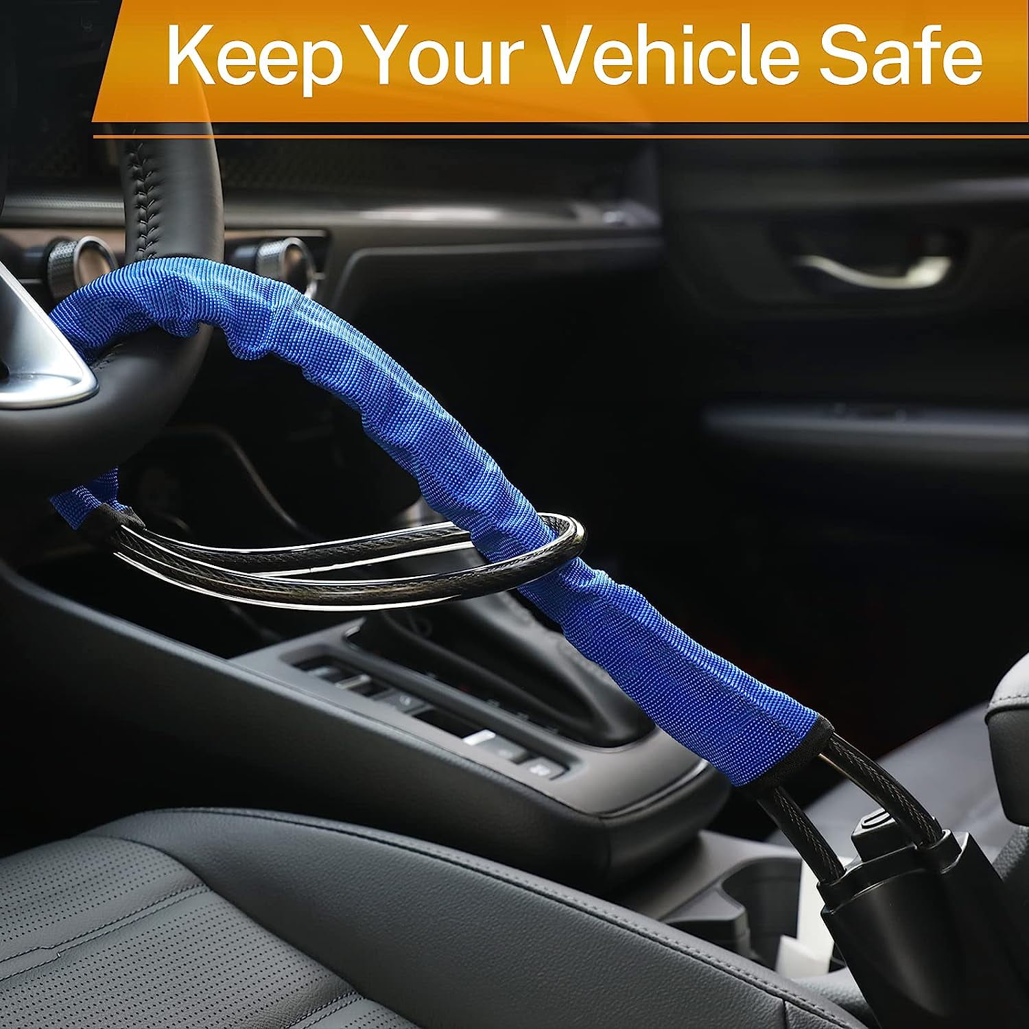 Anti-Theft Car Steering Wheel Lock High Visibility Car Security Lock Seat  Belt Lock Car Accesories