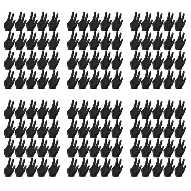 120 Piezas Guantes de Billar Transpirables Snooker Guantes de Mano Izquierda Derecha 3 Dedos Guantes de Taco para Mujeres Hombres Accesorios de Billar