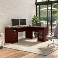 thumbnail image 4 of Bowery Hill 72W L Shaped Desk in Harvest Cherry - Engineered Wood, 4 of 6