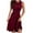 Wine, variant on Summer Fashion Dresses for Womens 2026 Plus Size Sleeveless Solid Color A-line Wrinkled Middle Dress