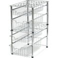 SimpleHouseware Stackable 2 Tier Sliding Basket Organizer Drawer