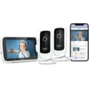 Nursery Pal Link Premium Twin - 2 Camera Kit by Hubble Connected 1080p Smart Baby Monitor - 5" Color Screen, View from Anywhere with Live Streaming Plus 24 Hour Recording